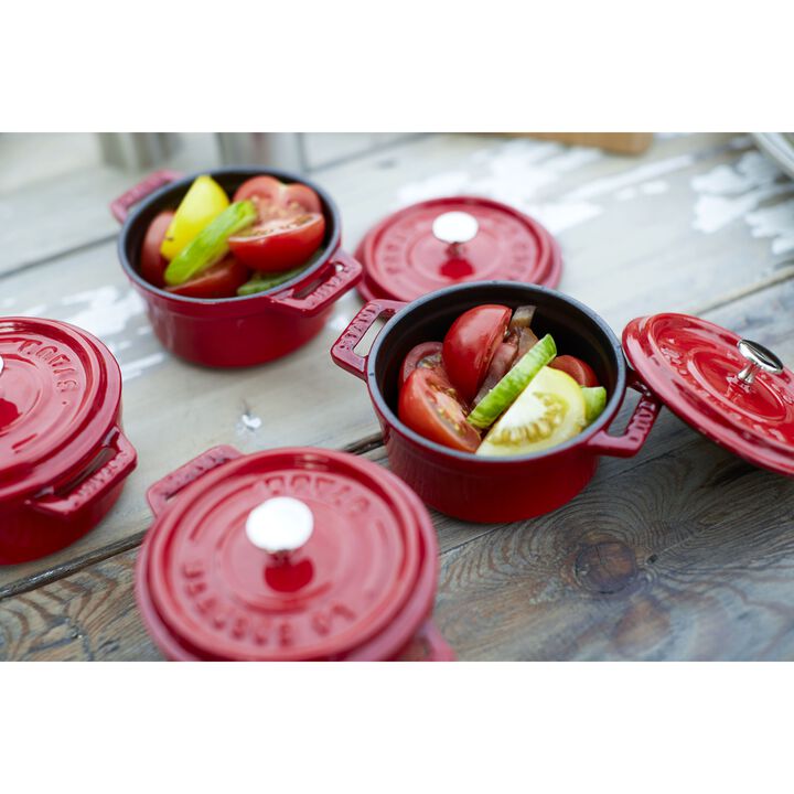 Cast Iron, 0.275 qt, Mini Round Dutch Oven, cherry, large 2