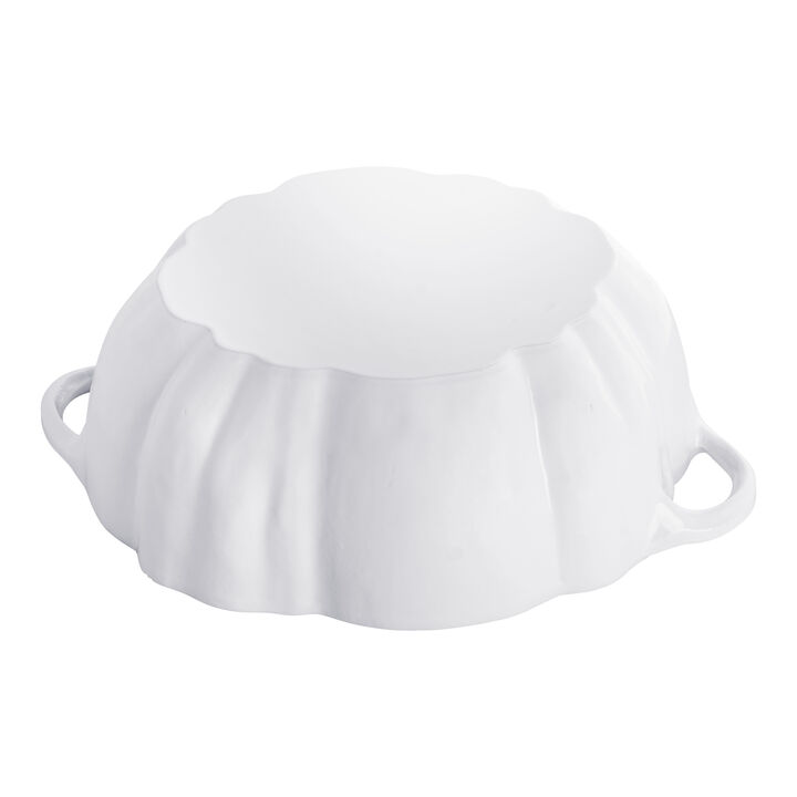 Cast Iron, 3.5 qt, Pumpkin, Dutch Oven With Stainless Steel Knob, Pure-white, large 4
