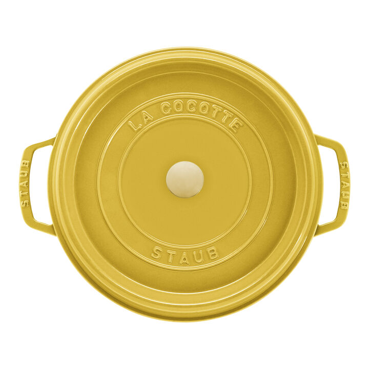 Cast Iron, 7 qt, Round, Dutch Oven, Citron, large 4