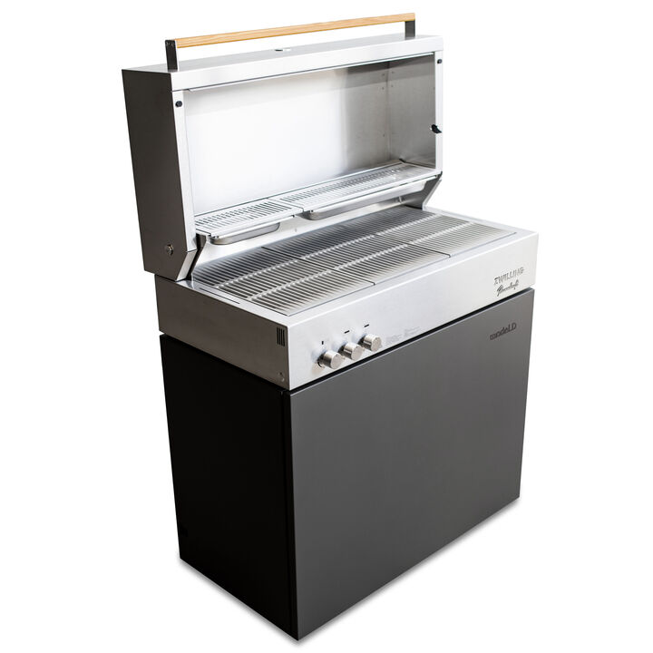 Flammkraft Model D, Propane gas grill, deep umbra, large 2