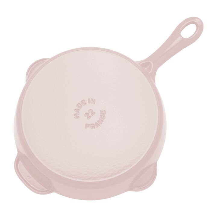 Cast Iron, 8.5-inch, Traditional Deep Skillet, Pink Peony, large 4