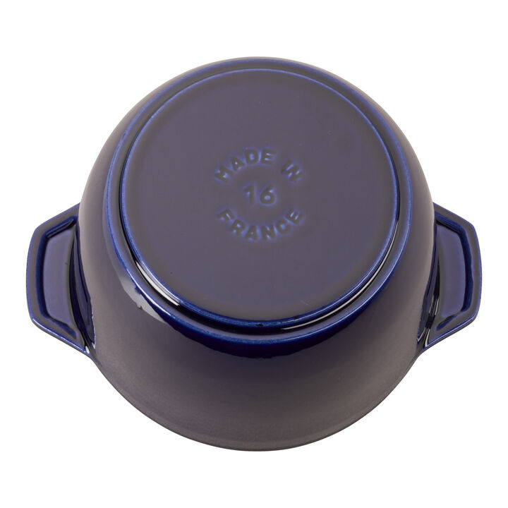 Cast Iron, 1.5 qt, Petite French Oven, dark blue, large 2