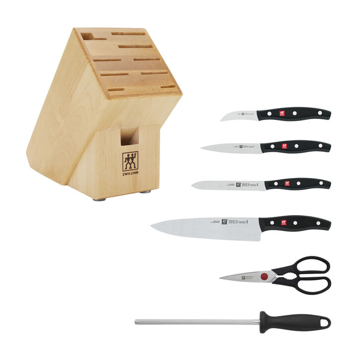 Signature, 7-pc, Knife block set, natural, large 3