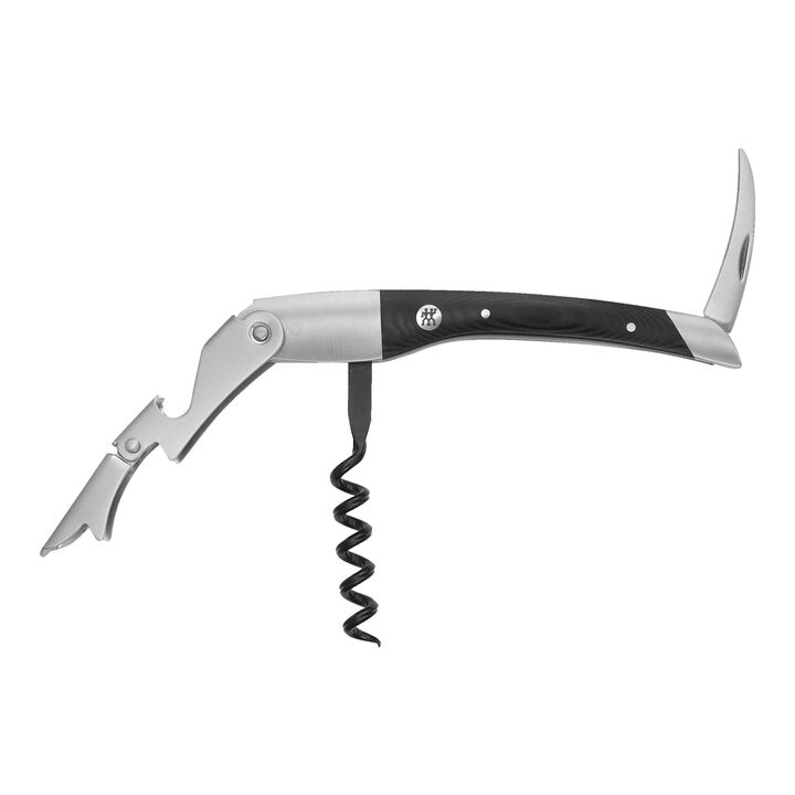 Sommelier Accessories, 18/10 Stainless Steel, Classic Waiter's Corkscrew With Micarta Handle, large 1