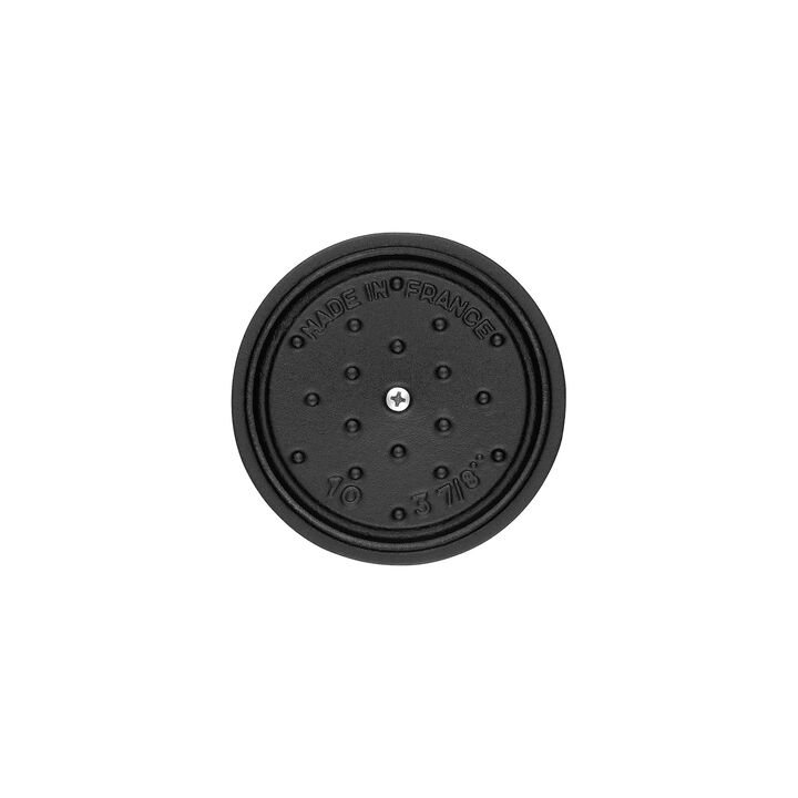 Cast Iron, 0.275 qt, Mini Round Dutch Oven, black matte, large 4