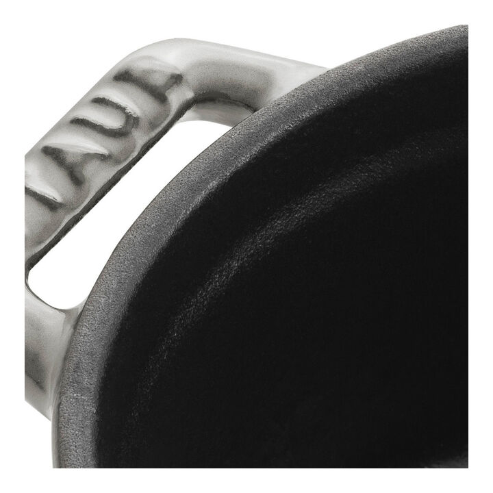Cast Iron, 0.275 qt, Mini Round Dutch Oven, graphite grey, large 4