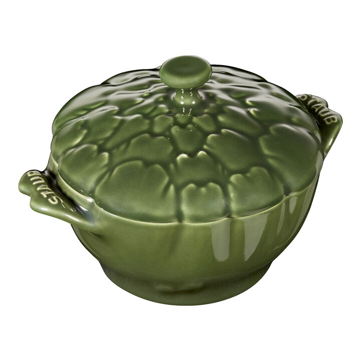 Stoneware, 0.475 qt, Artichoke, Petite Dutch Oven, Basil, large 1