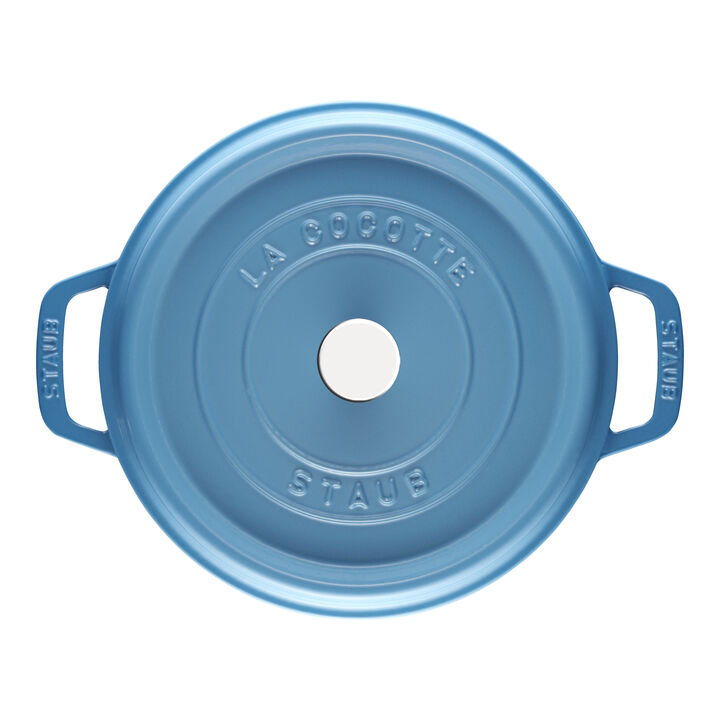 La Cocotte, 4 qt, Round, Cocotte, French Blue, large 3
