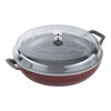 Cast Iron, 3.5 qt, Braiser With Glass Lid, Grenadine, small 1