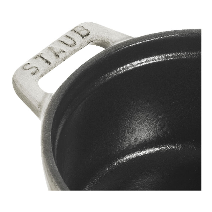 Cast Iron, 0.275 qt, Mini Round Dutch Oven, white truffle, large 2