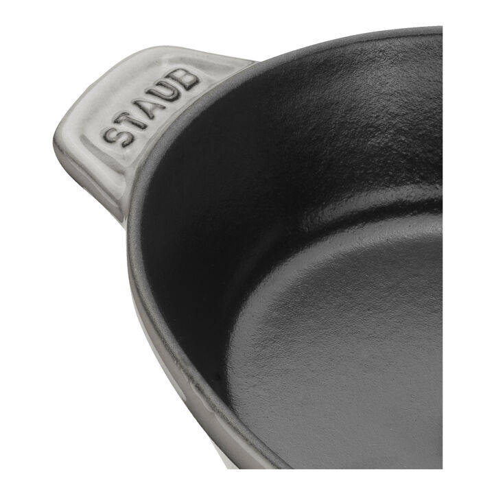 Cast Iron, 9-inch, Oval, Covered Baking Dish With Lid, Graphite Grey, large 4
