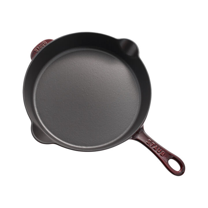 Cast Iron, 11-inch, Traditional Deep Skillet, Grenadine, large 4