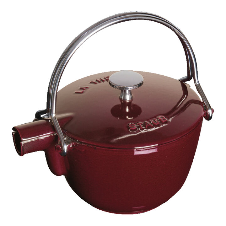 Cast Iron, 1.2 qt, Round, Tea Kettle, Grenadine, large 1