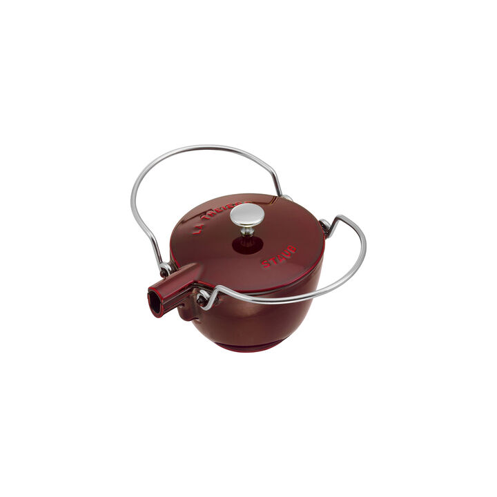 Cast Iron, 1.2 qt, Round, Tea Kettle, Grenadine, large 2
