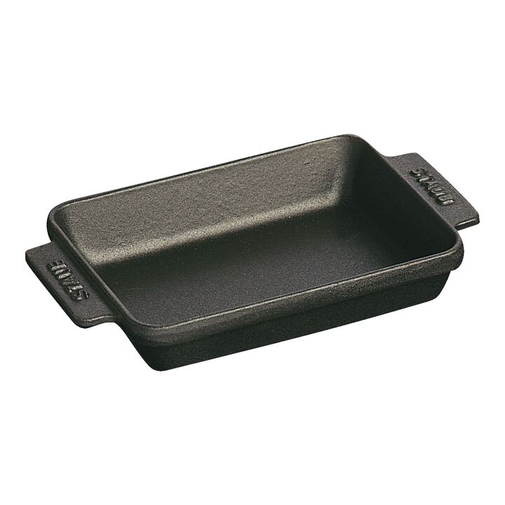 Cast Iron, 5.5-x 4.25 inch, Rectangular, Mini Baker, Black Matte, large 1