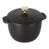 Cast Iron, 1.5 qt, Petite French Oven, black matte, small 1