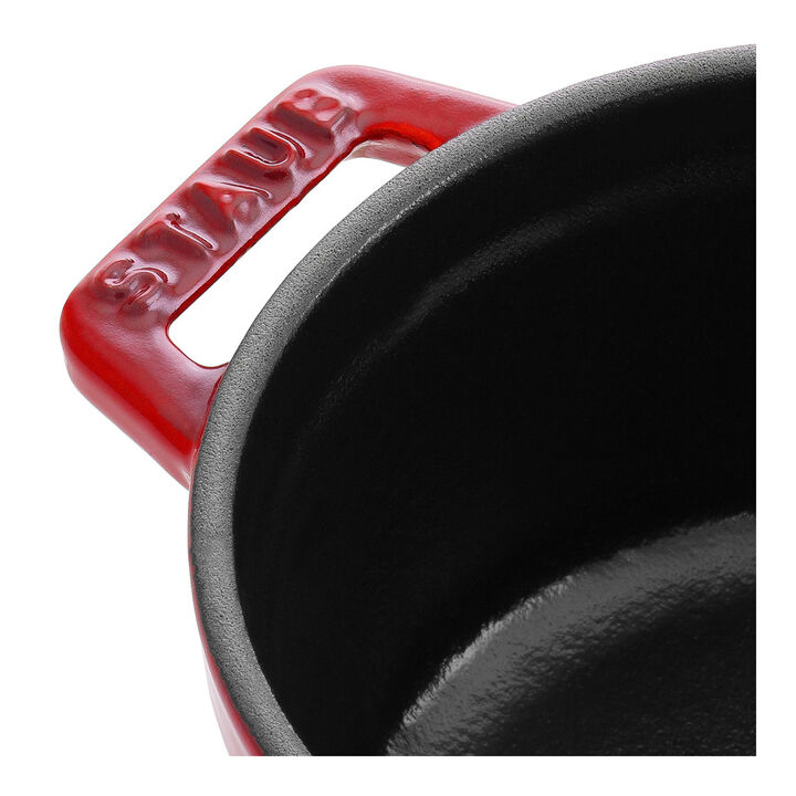 Cast Iron, 0.275 qt, Mini Round Dutch Oven, cherry, large 4