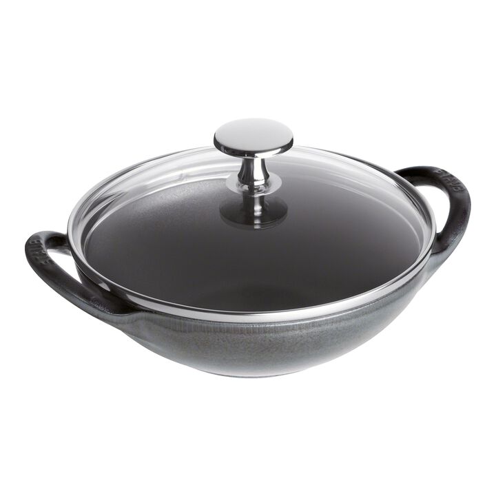 Cast Iron, 6.5-inch, Baby Wok, Graphite Grey, large 1