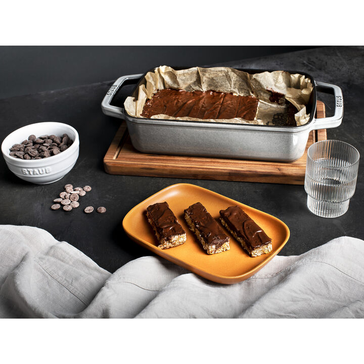 Cast Iron, 12-x 8-inch, Rectangular, Roasting Pan, Graphite Grey, large 4