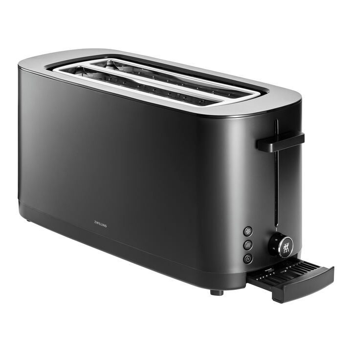 Enfinigy, 2 Long Slots Toaster, Black Matte, large 4