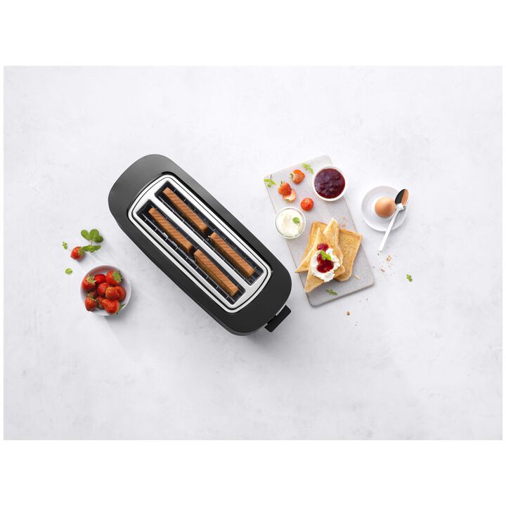 Enfinigy, 2 Long Slots Toaster, Black Matte, large 2