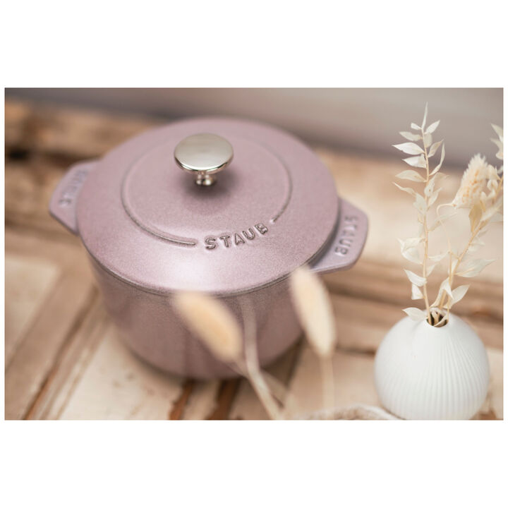 Cast Iron, 1.5 qt, Petite French Oven, Lilac, large 2