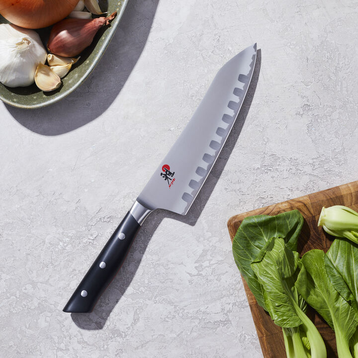 Evolution, 7-inch Rocking Santoku, Hollow Edge , large 2