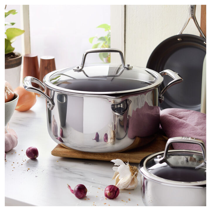 Energy Plus, Pots and pans set, 10-pc, 18/10 Stainless Steel, Ceramic coating, large 4