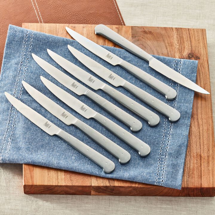 Steak Sets, 8-pc, 18/10 Stainless Steel Porterhouse Steak Knife Set In Black Presentation Box, large 2
