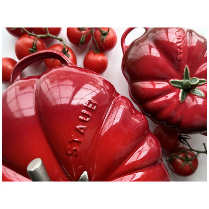 Cast Iron, 3 qt, Tomato, Dutch Oven, Cherry, large 2