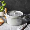 Cast Iron, 4 qt, Round, Dutch Oven, White Truffle, small 2