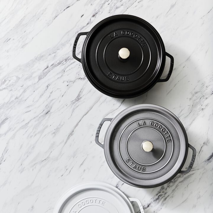 Cast Iron, 4 qt, Round, Dutch Oven, Black Matte, large 4