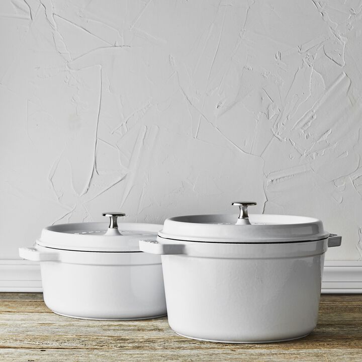 Cast Iron, 4 qt, Round, Dutch Oven, Pure-white, large 4