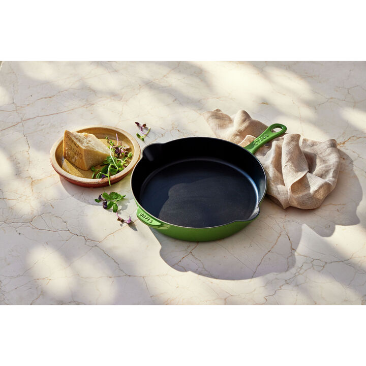 Cast Iron - Fry Pans/ Skillets, 11-inch, Traditional Deep Skillet, Pistachio, large 2