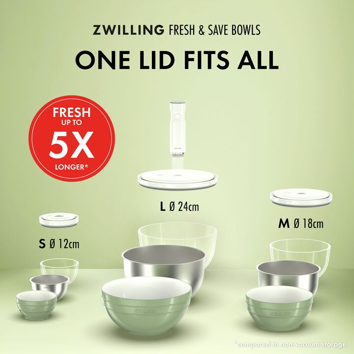 Fresh & Save BOWLS, Vacuum bowl lid S / 12 cm, white, large 4