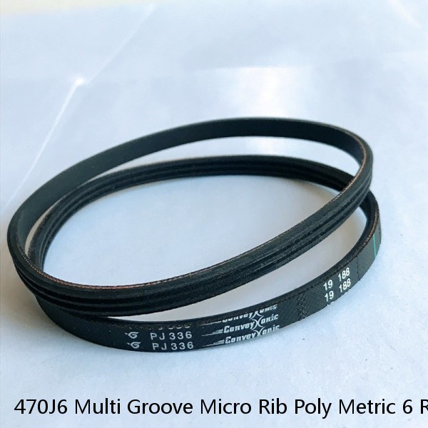 470J6 Multi Groove Micro Rib Poly Metric 6 Ribbed V Belt 470-J-6 470 J 6  2-Pack